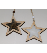 Christmas star in wood with fur