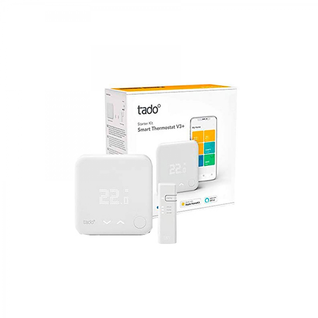 TADO° - Starter Kit V3+ - Termostato intelligente + 2 valvole termostatiche  smart + Internet Bridge