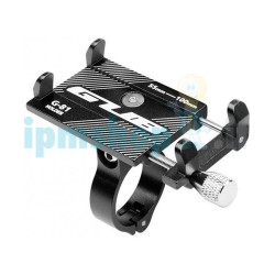 GUB - G-81 Holder - Supporto per cellulare interamente in alluminio - Nero - Vista 3/4 frontale