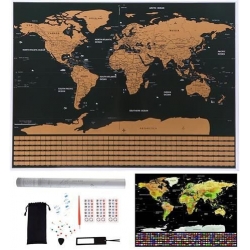 World map to scratch
