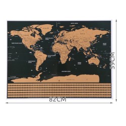 Scratch off world map