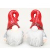 Ceramic Santa Claus with LED nose and glitter