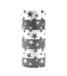 Nastro regalo con stelle | Bianco/grigio