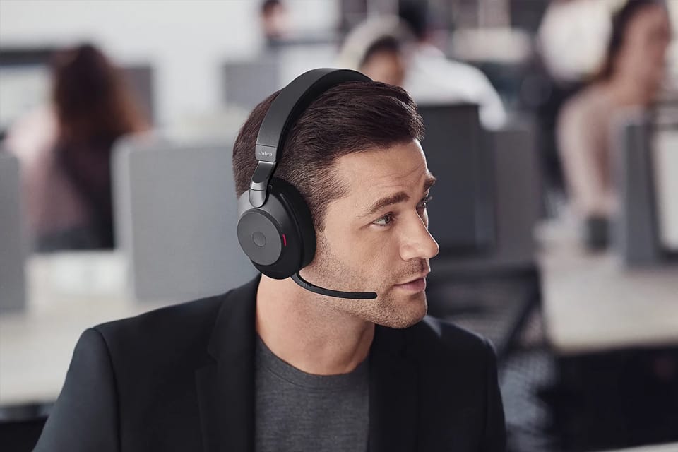 Cuffie wireless professionali Jabra per riunioni e chiamate. Connettività bluetooth e cancellazione del rumore