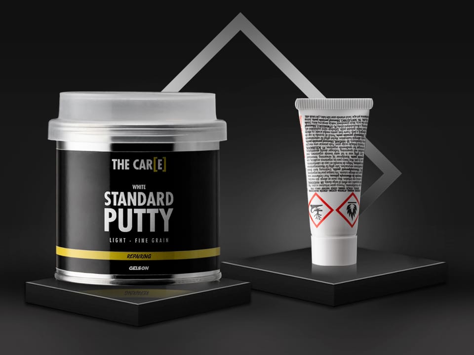 Latta di stucco per carrozzeria bianco da 250ml